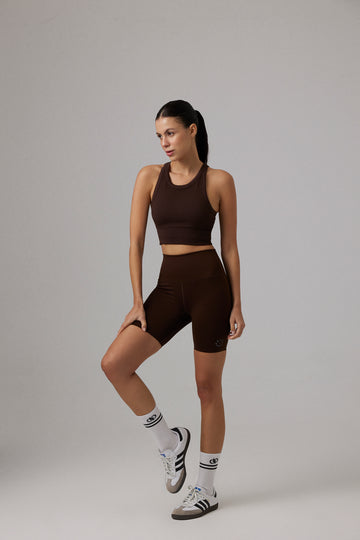 Paris Seamless Biker Shorts Mocha