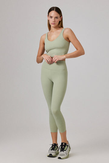 Narin Glossy Legging Desert Green